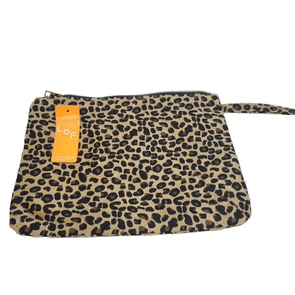 Leopard Animal Print Everyday Fashion Large Pouch Clutch Bag NEW WITH TAGS